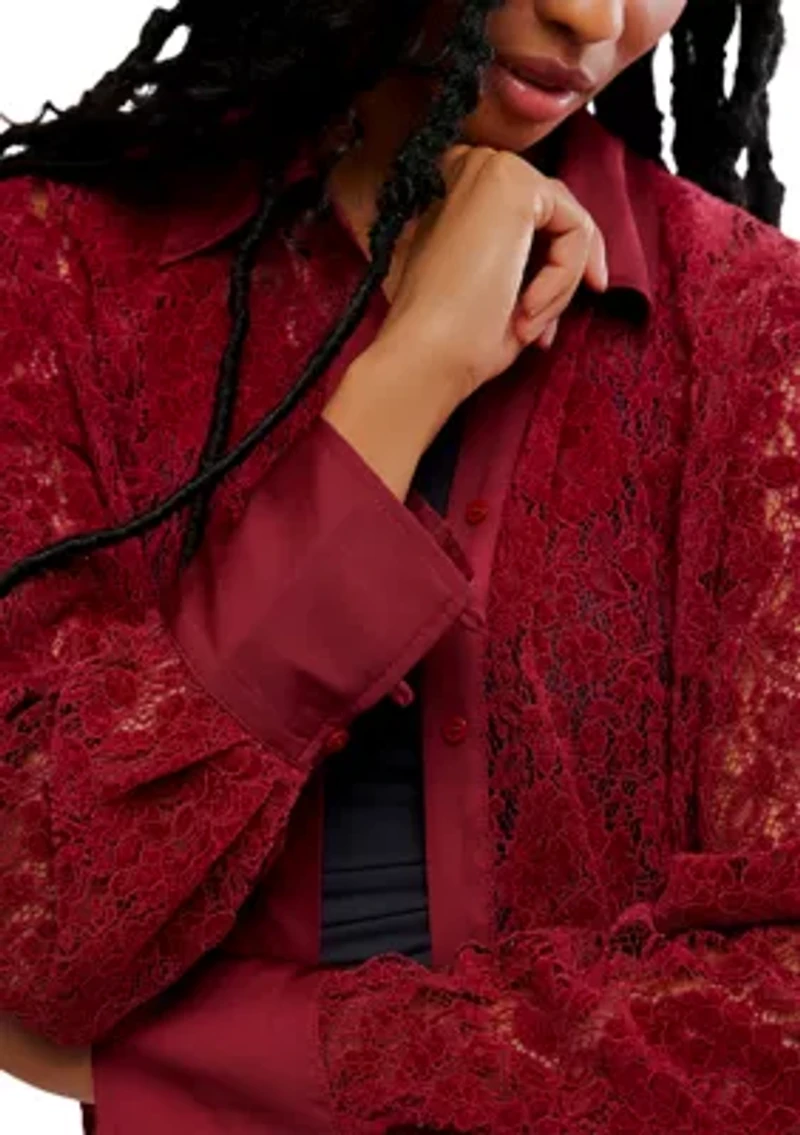 Faith Lace Button Down Shirt