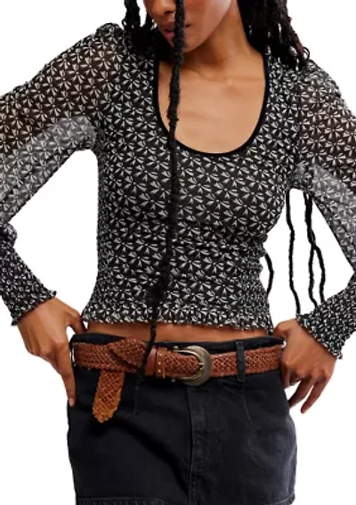 Dottie Printed Long Sleeve Knit Top