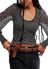 Dottie Printed Long Sleeve Knit Top