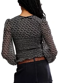 Dottie Printed Long Sleeve Knit Top