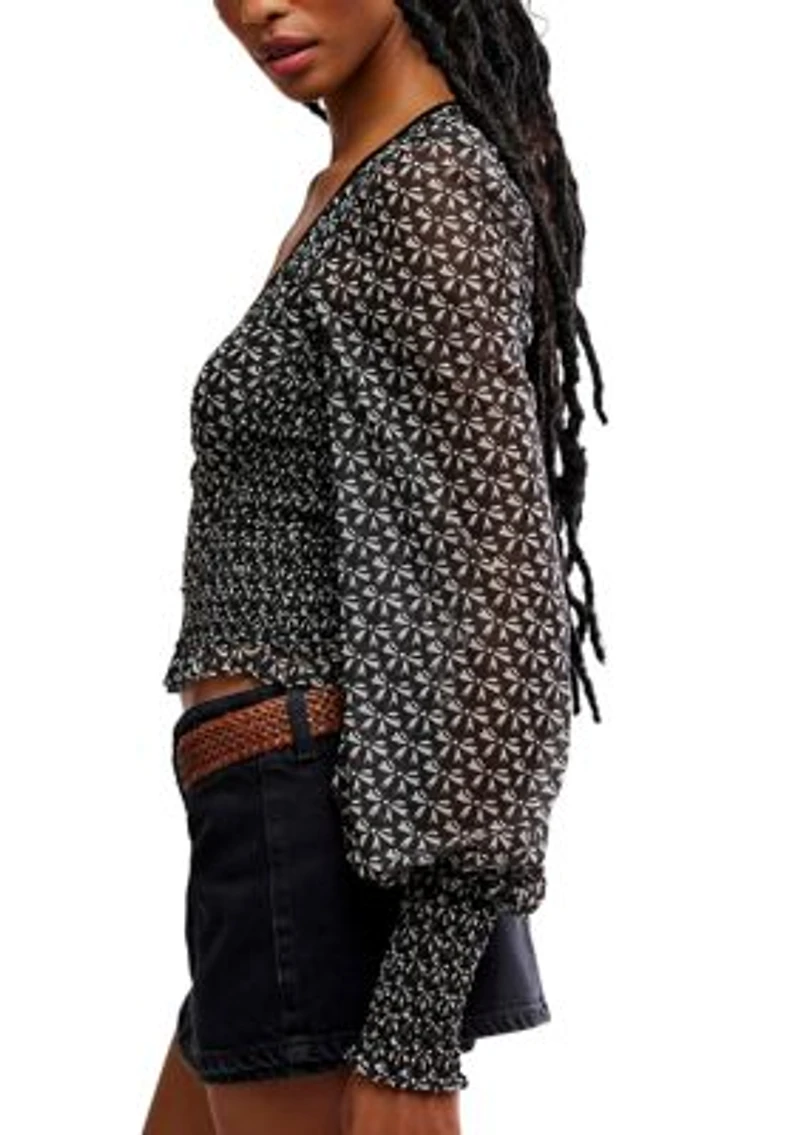 Dottie Printed Long Sleeve Knit Top