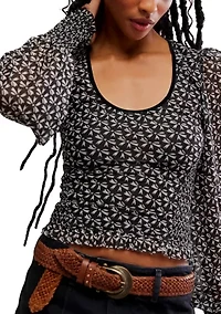 Dottie Printed Long Sleeve Knit Top