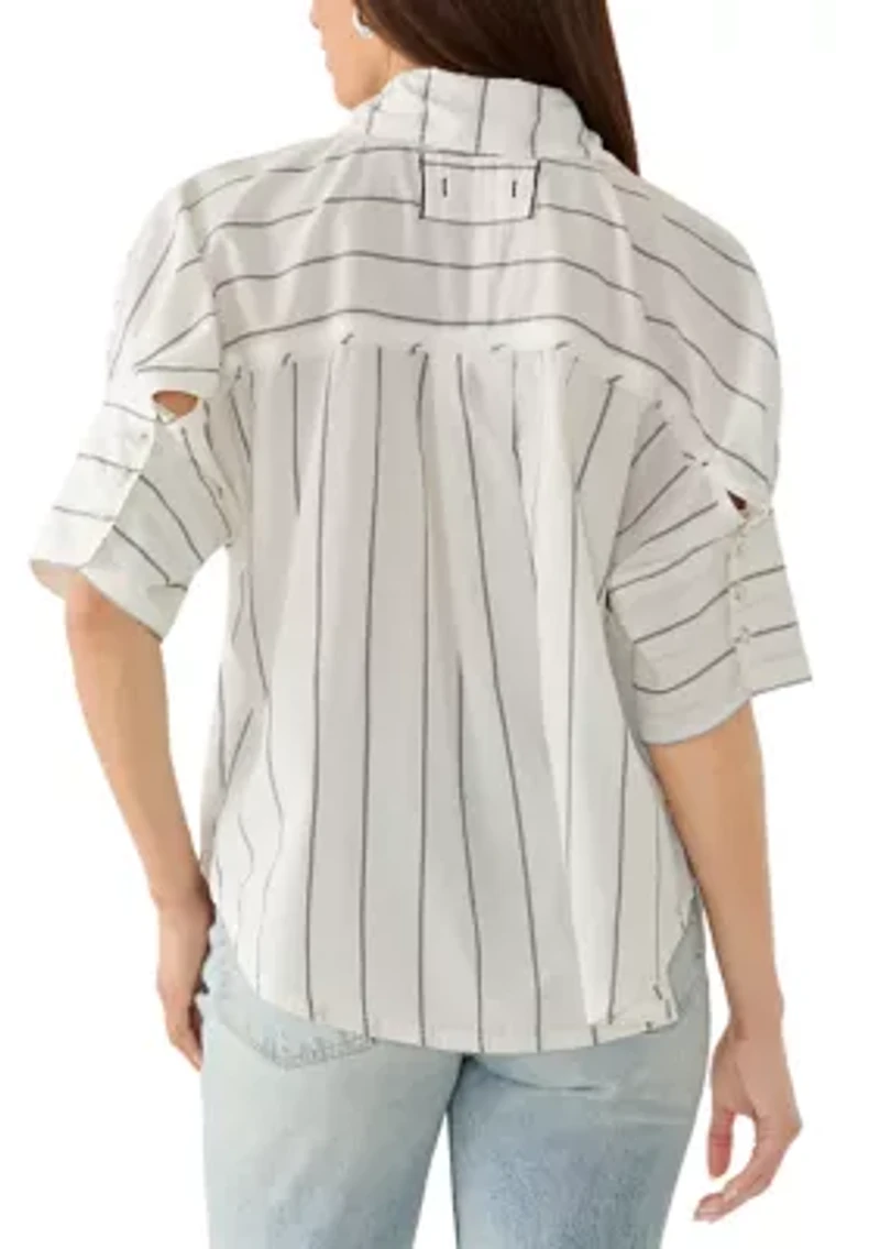 We The Free Seaside Cotton Stripe Shirt
