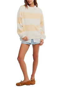 We The Free Classic Striped Oversized Crewneck Shirt