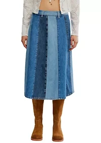 Sunbeam Denim Midi Skirt