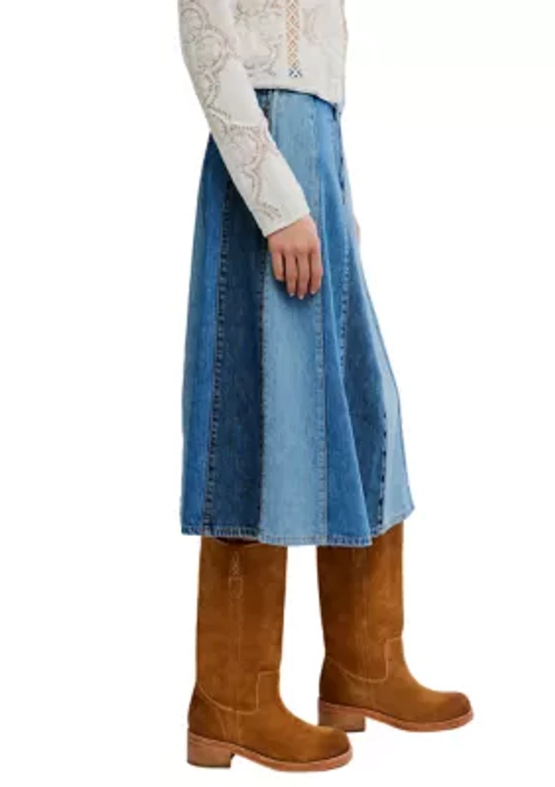 Sunbeam Denim Midi Skirt