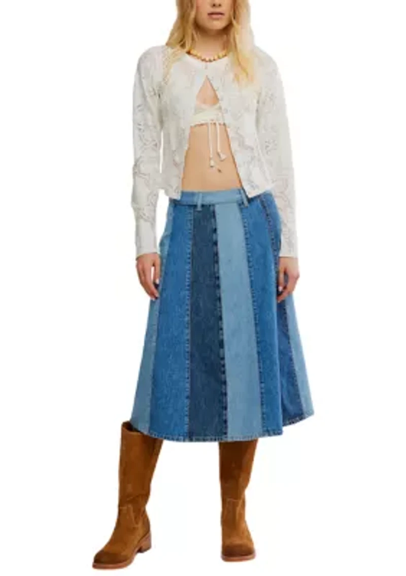 Sunbeam Denim Midi Skirt