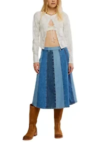 Sunbeam Denim Midi Skirt