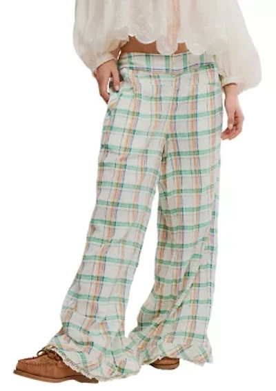 Hour Glass Plaid Wide Leg Pants