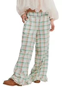 Hour Glass Plaid Wide Leg Pants
