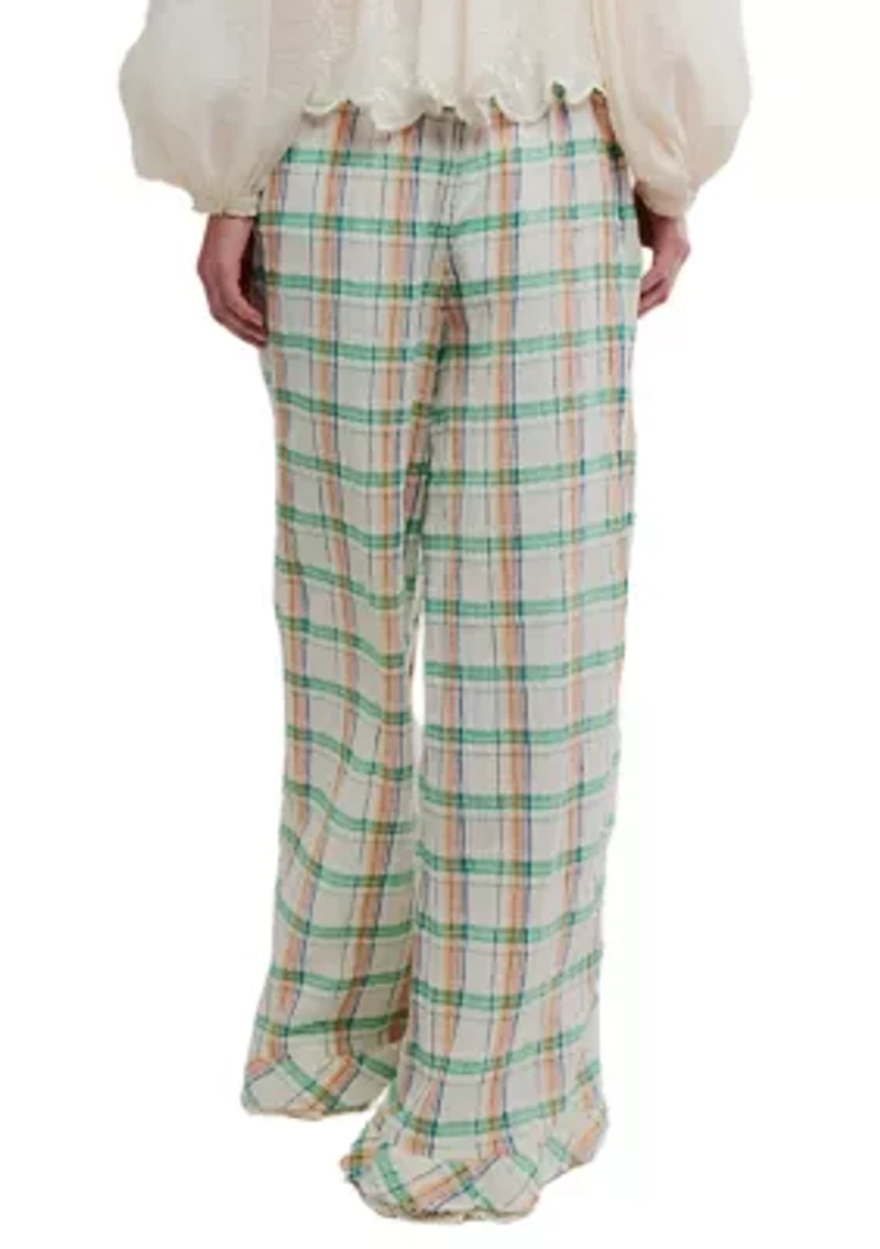 Hour Glass Plaid Wide Leg Pants