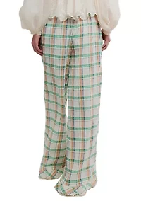 Hour Glass Plaid Wide Leg Pants