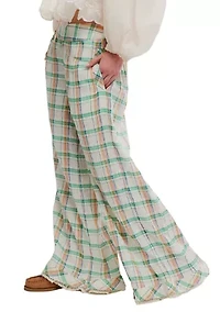 Hour Glass Plaid Wide Leg Pants