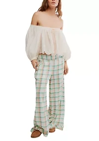 Hour Glass Plaid Wide Leg Pants