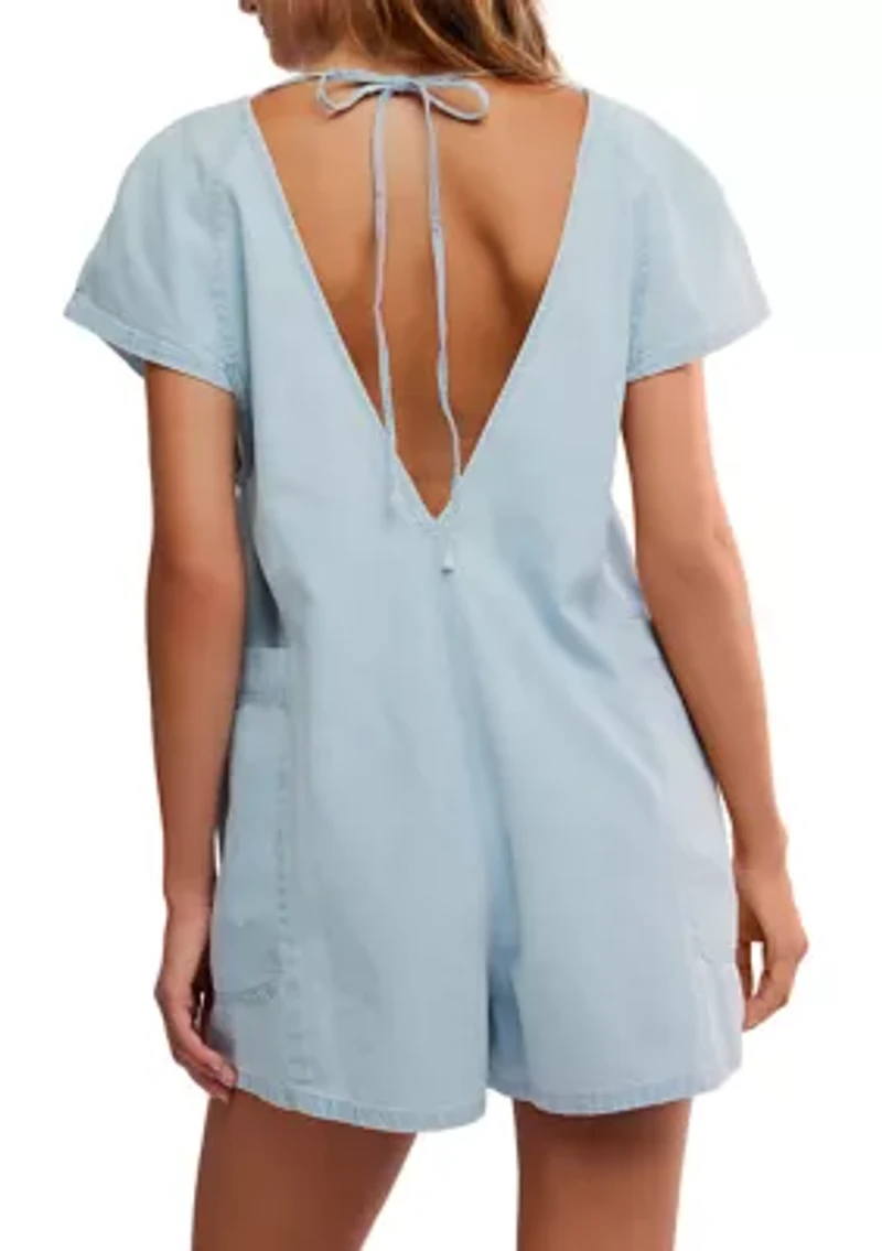 Free Fall Denim Romper