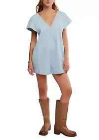 Free Fall Denim Romper