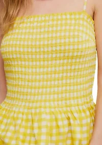 Sundance Gingham Peplum Tank