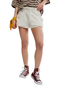 Good Fortune Solid Cotton-Linen Shorts
