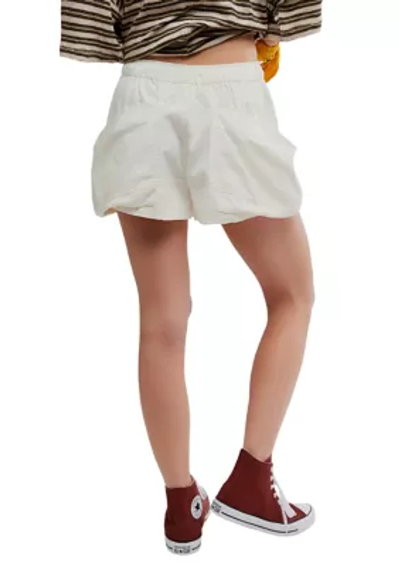 Good Fortune Solid Cotton-Linen Shorts