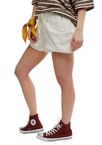 Good Fortune Solid Cotton-Linen Shorts