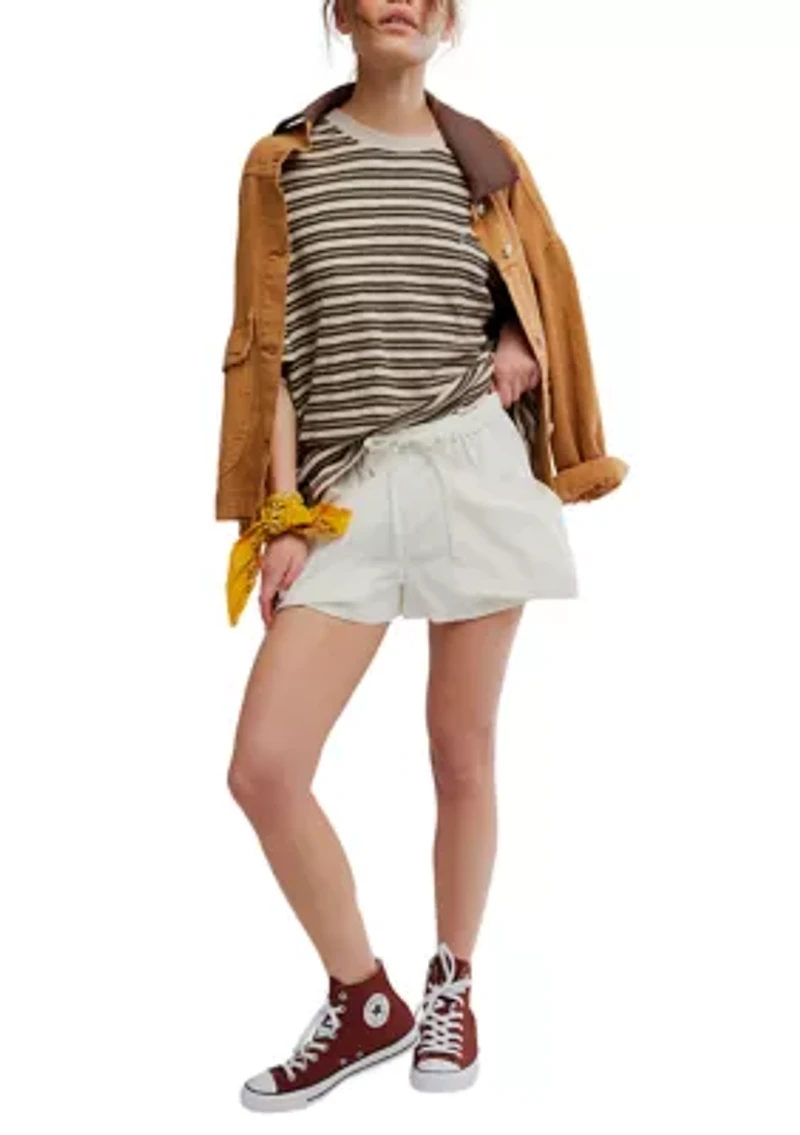 Good Fortune Solid Cotton-Linen Shorts