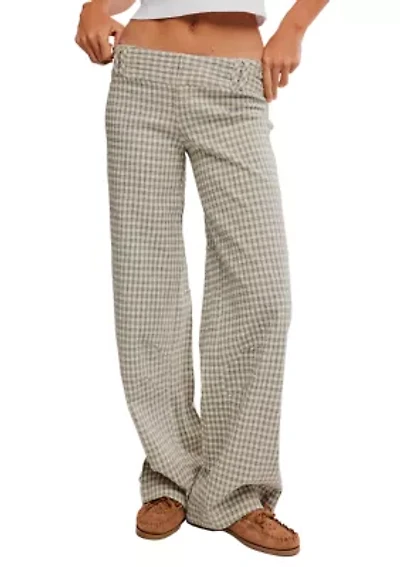 Time Flies Low-Rise Clean Trousers