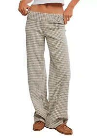 Time Flies Low-Rise Clean Trousers