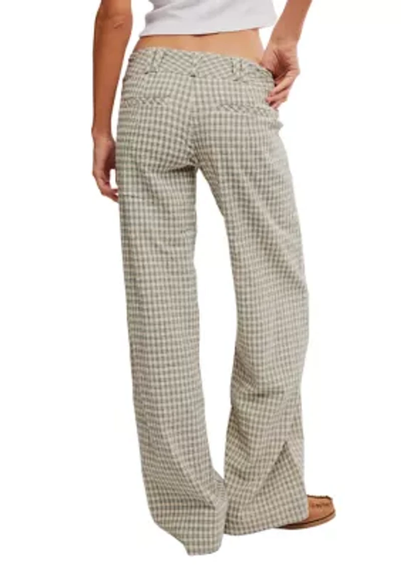 Time Flies Low-Rise Clean Trousers