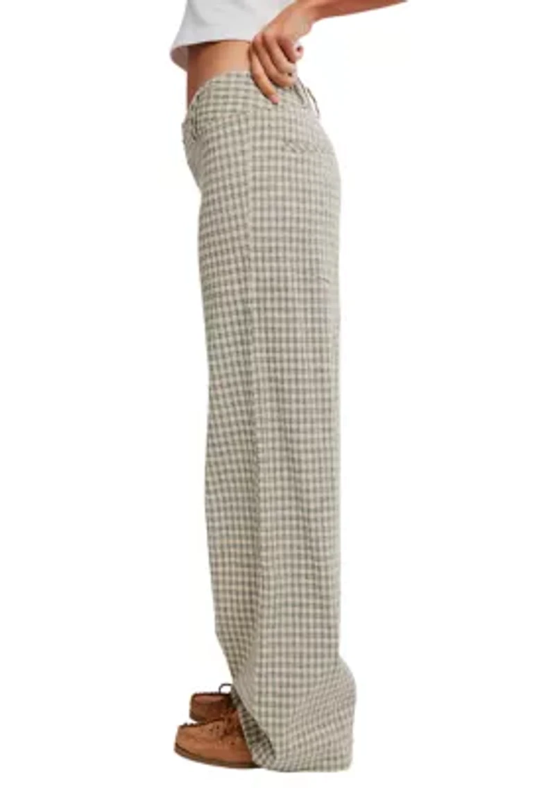 Time Flies Low-Rise Clean Trousers
