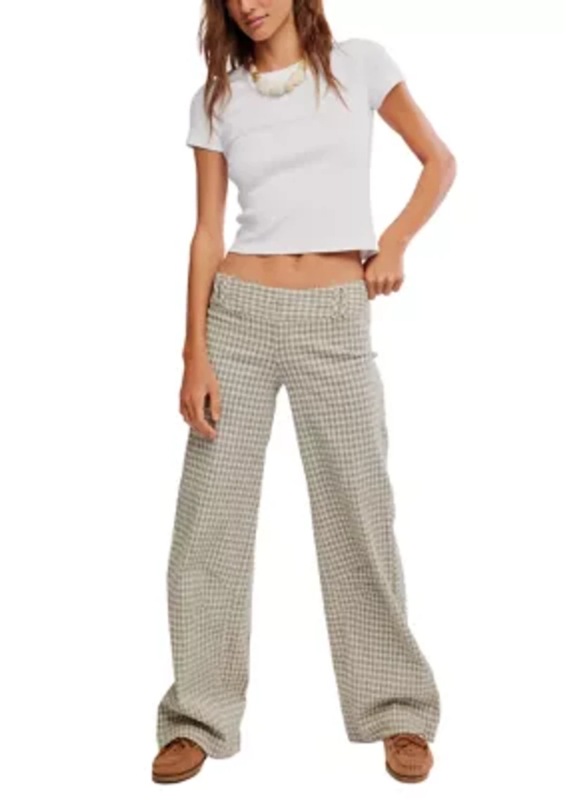 Time Flies Low-Rise Clean Trousers