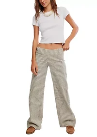 Time Flies Low-Rise Clean Trousers