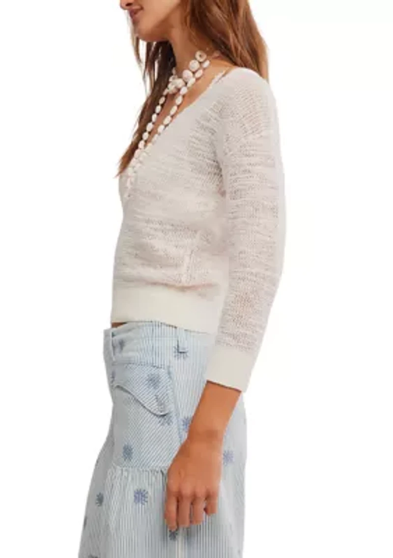 Soft Focus Fine Gauge Linen Pullover