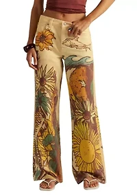 We The Free Illusions Straight Leg Printed Jeans