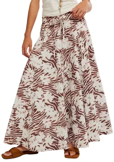 Zephyr Bustle Convertible Printed Maxi Skirt