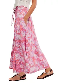 Zephyr Bustle Convertible Printed Maxi Skirt