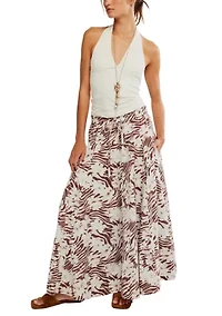 Zephyr Bustle Convertible Printed Maxi Skirt