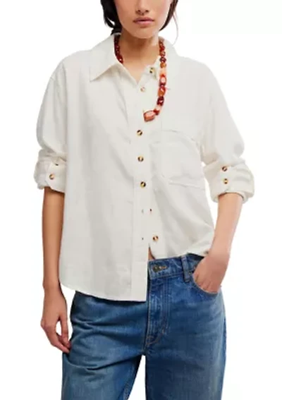 We The Free Laurel Linen Button Down Top