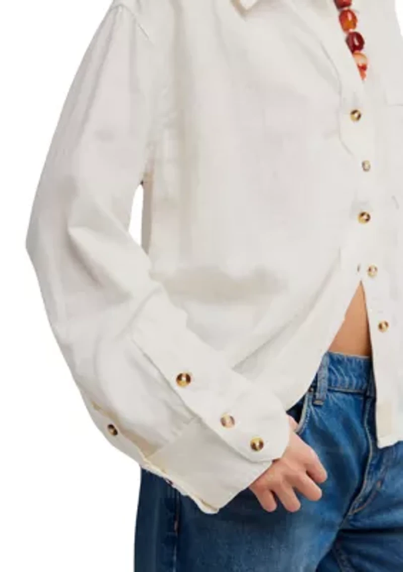 We The Free Laurel Linen Button Down Top