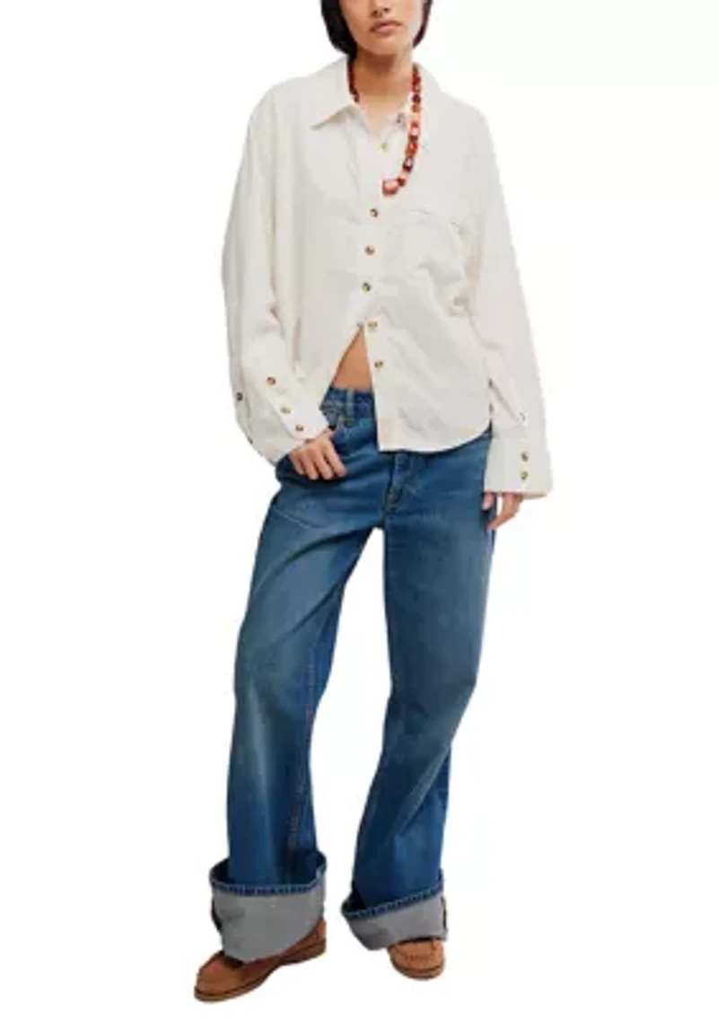 We The Free Laurel Linen Button Down Top