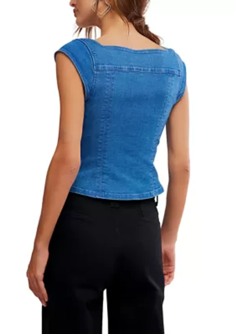 Marilyn Denim Corset