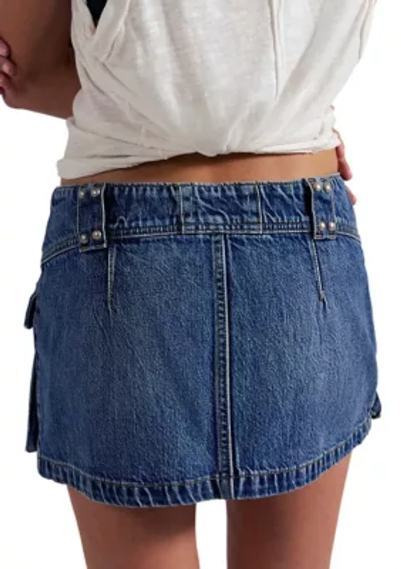 We The Free Hera Studded Denim Mini Skirt