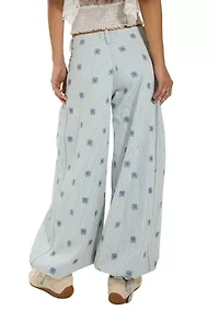 We The Free Lotus Embroidered Railroad Balloon Jeans