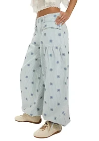 We The Free Lotus Embroidered Railroad Balloon Jeans