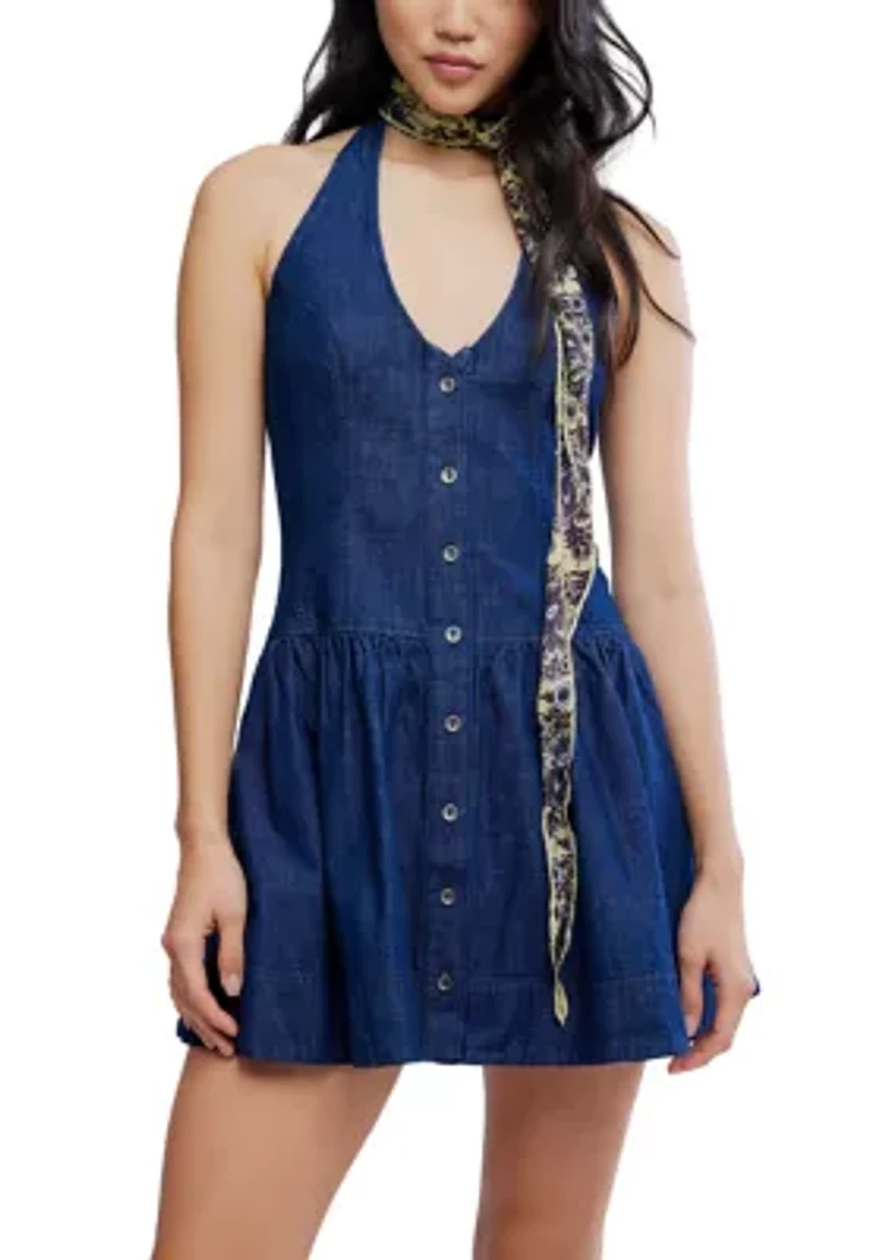 Clean Break Denim Mini Dress