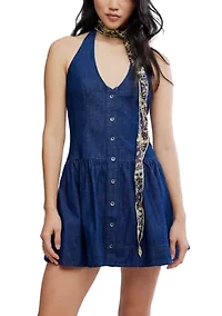 Clean Break Denim Mini Dress