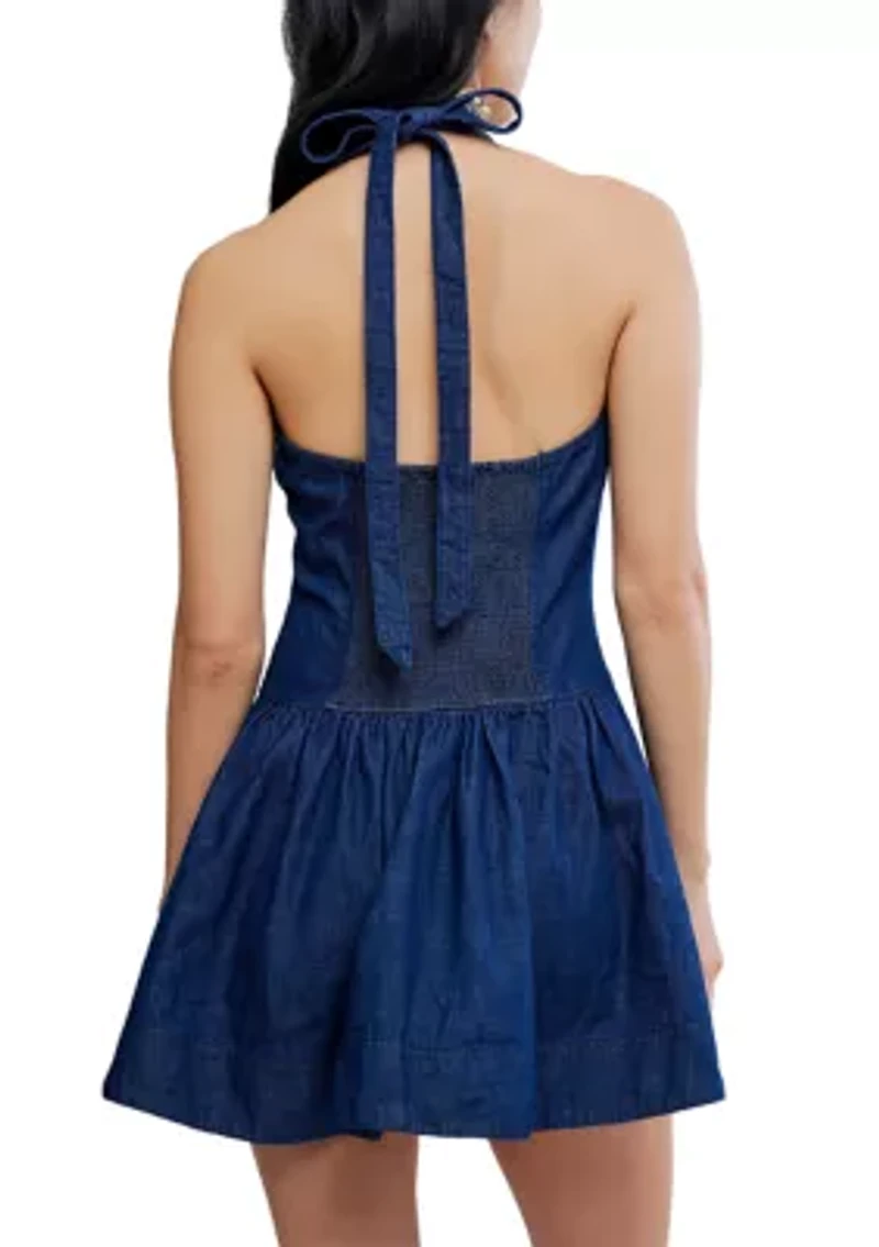 Clean Break Denim Mini Dress