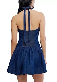 Clean Break Denim Mini Dress