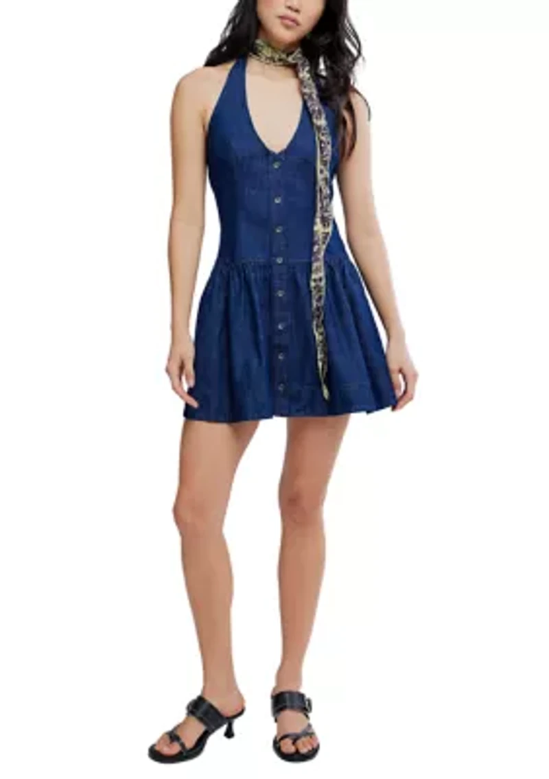 Clean Break Denim Mini Dress