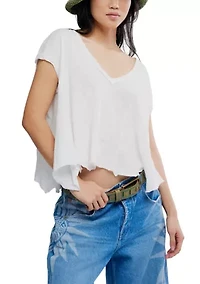 We The Free Swing Along With Me Cotton-Linen Tee
