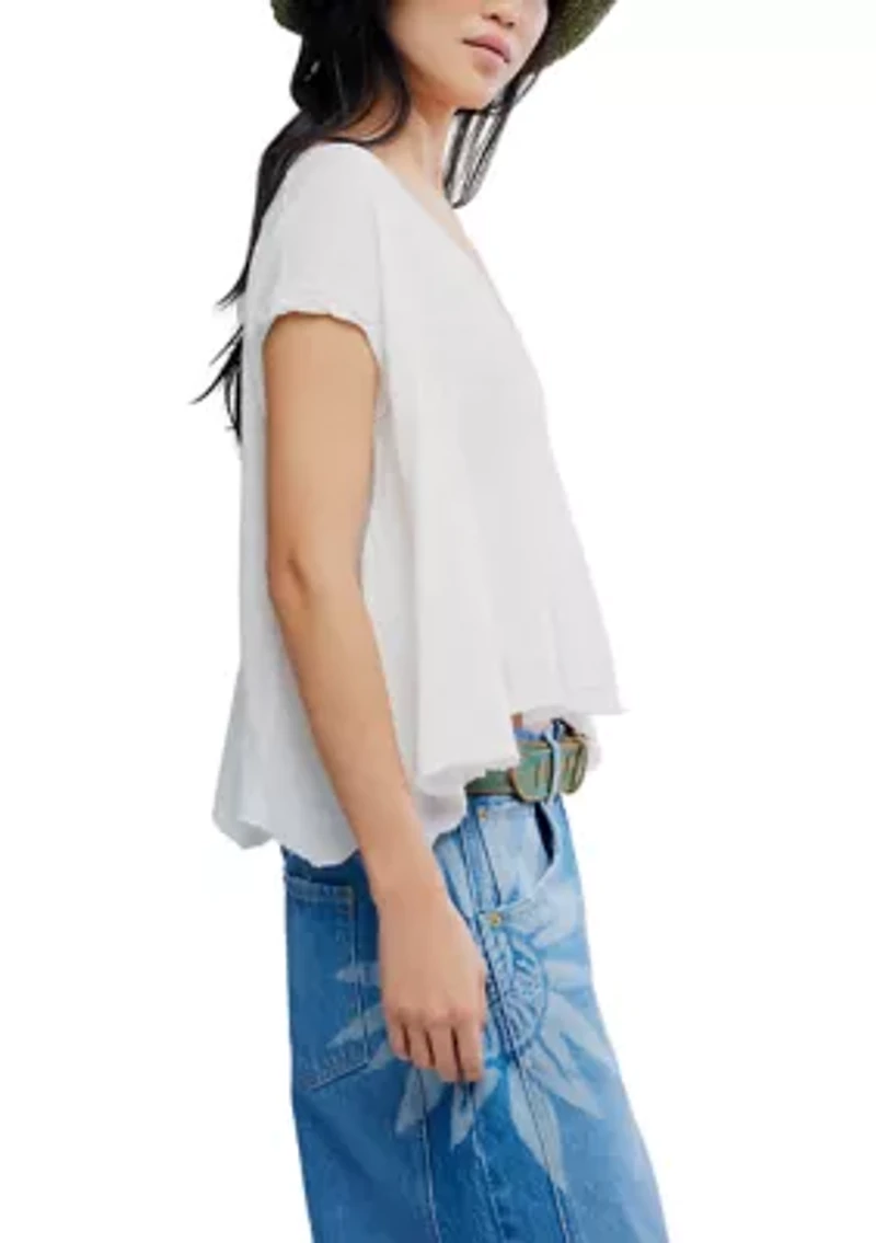 We The Free Swing Along With Me Cotton-Linen Tee